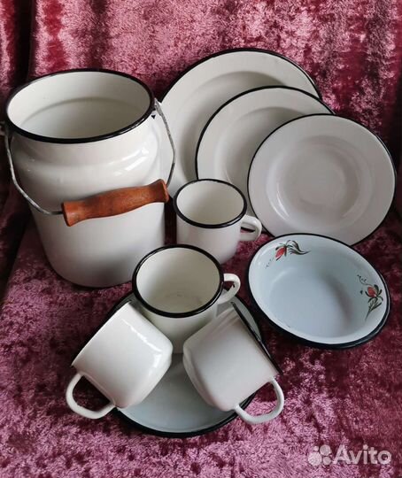 Тарелки и кружки эмаль СССР