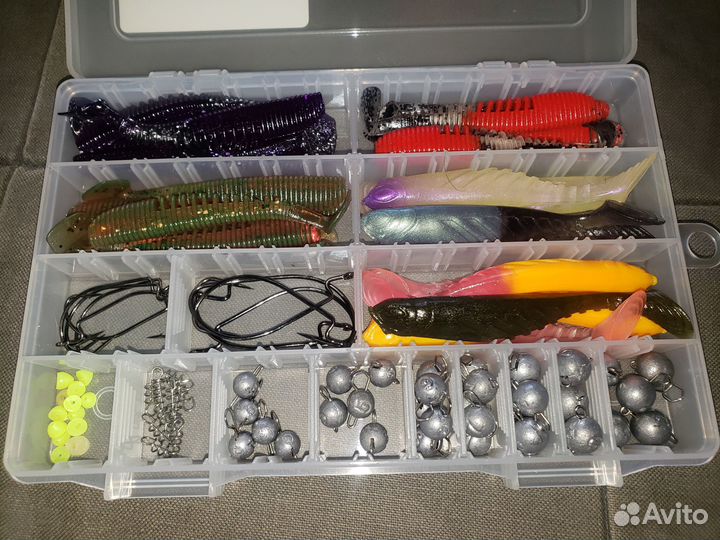 Набор силиконовых приманок на щуку и судака