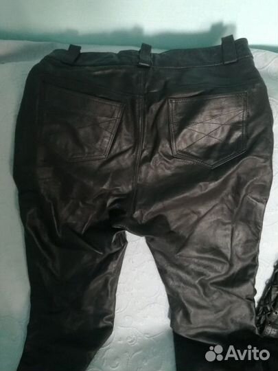 Брюки кожаные