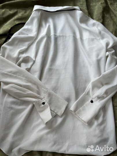 Рубашка белая женская h&m 42-46 базовая