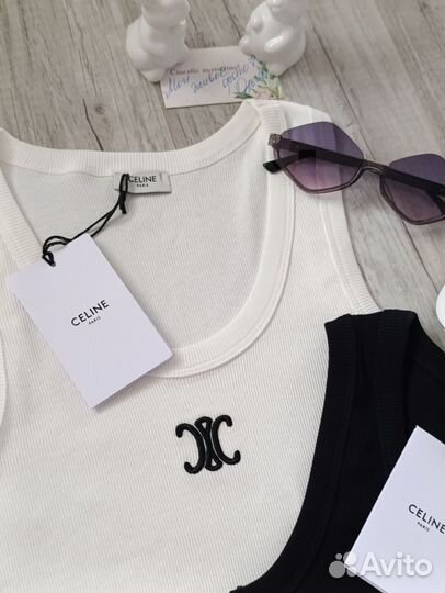 Майка топ Celine премиум Новая коллекция 2 цвета