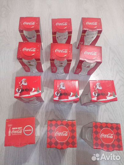 Коллекционные стеклянные стаканы Coca-Cola