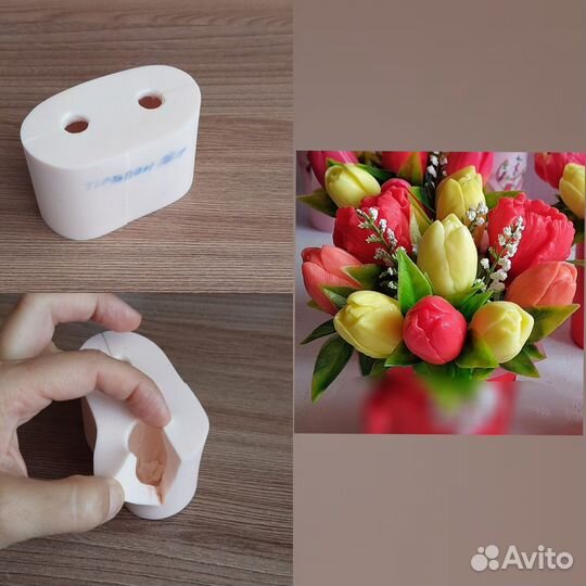 Силиконовые формы тюльпан для мыла