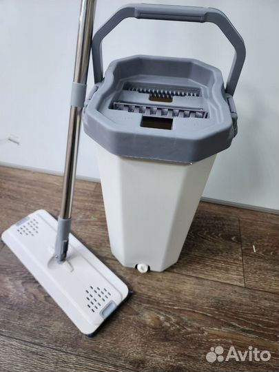 Для мытья пола.Ведро 8 литров со шваброй,с отжимом