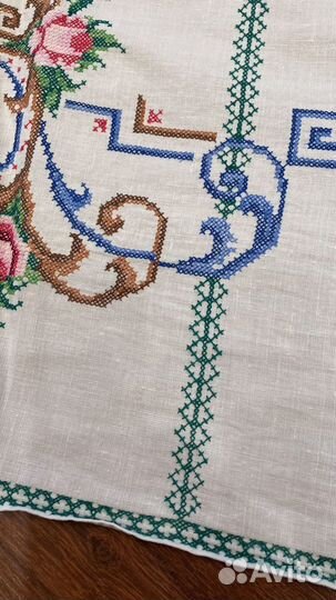 Подзоры, скатерть старинные вышивка