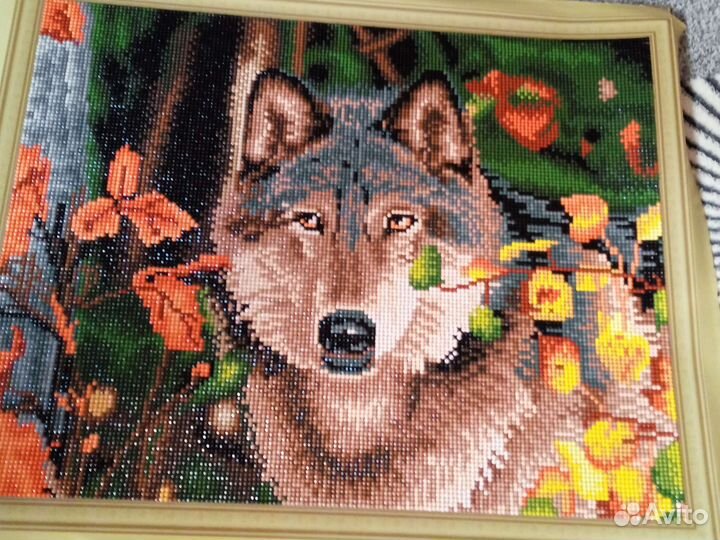 Алмазная мозаика -одинокий волк 40х50