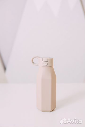 Детская силиконовая бутылка для воды с трубочкой