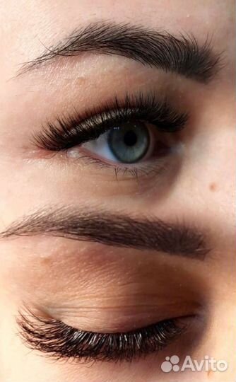 Наращивание ресниц,брови,маникюр(педикюр)