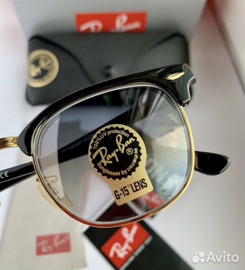 Очки ray ban clubmaster пепельный