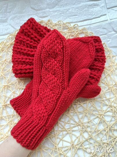 Комплекты повязка варежки снуд митенки