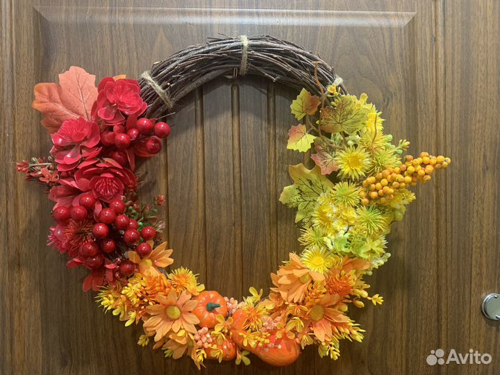 Осенний венок на дверь