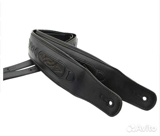 Гитарный ремень, кожаный, черный Vorson