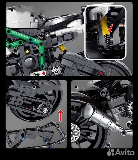 Конструктор Лего Техник Kawasaki Ninja (новый)