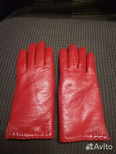 Перчатки женские зимние, кожа натуральная