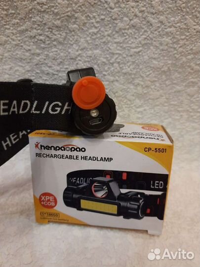 Налобный фонарь акб