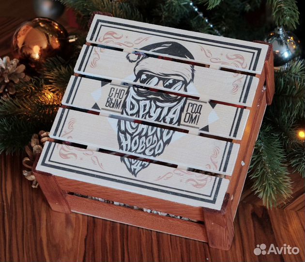 Коробка подарочная. Ящик деревянный