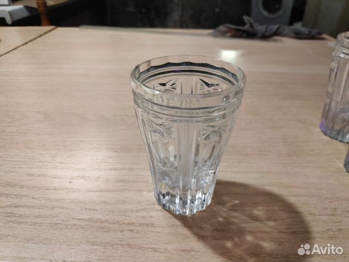 Стопки 2шт, стаканы 5шт, пепельница хрусталь СССР