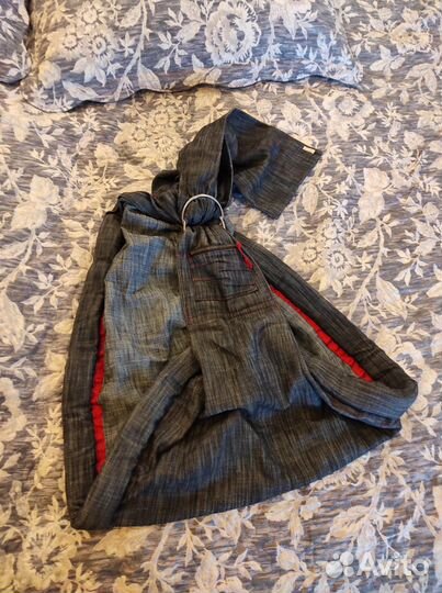 Слинг переноска для ребенка Джинсовая