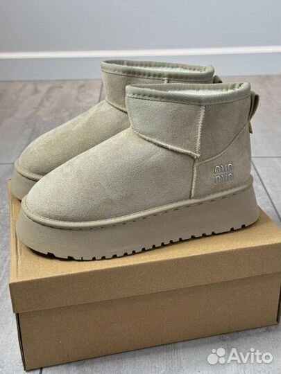 Ugg женские на платформе серые