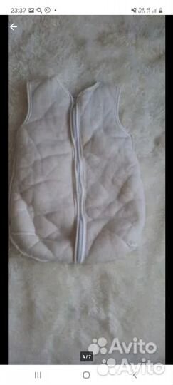 Зимний конверт на овчину для новорожденных