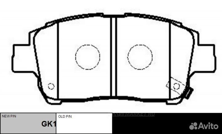 CTR GK1022 / CKT-8 Колодки тормозные дисковые пере