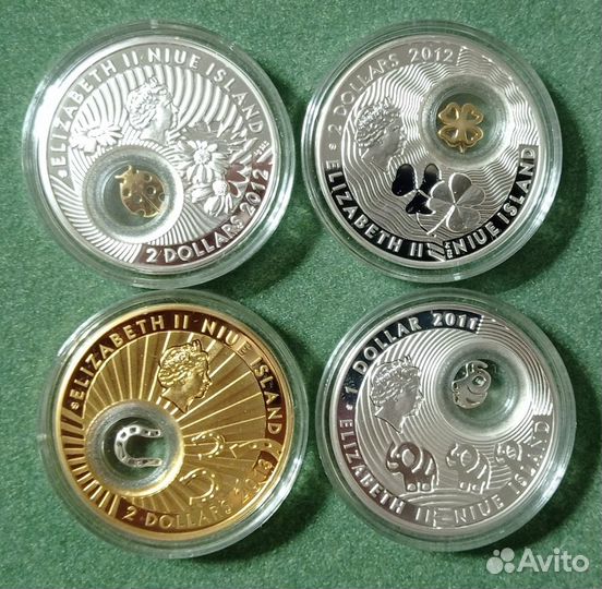 Монеты Ниуэ На удачу Серебро