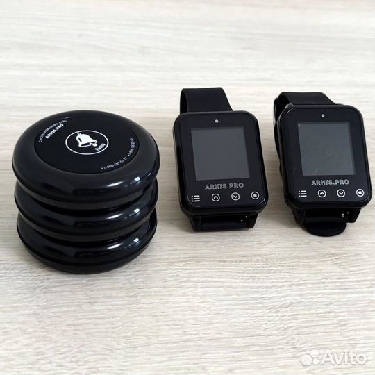 Беспроводные кнопка вызова официанта и часы Элит