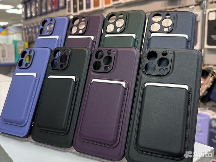 Чехол из экокожи с картхолдер