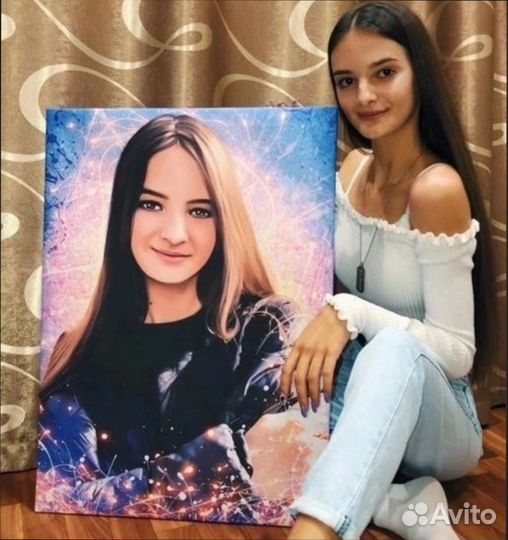 Портрет по фото 40на60 см