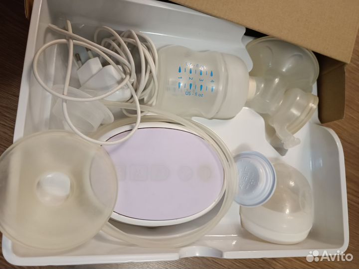 Молокоотсос avent электрический + накладки