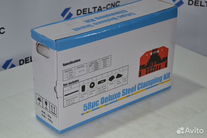 Комплект прижимов 0204, Т-паз 14 мм, М12