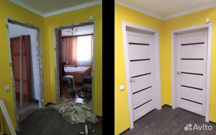 Двери межкомнатные экошпон с установкой