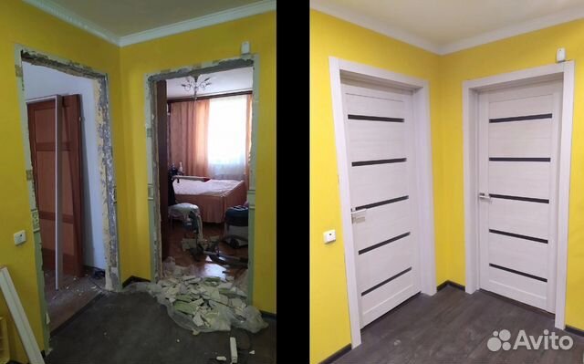 Двери межкомнатные экошпон с установкой