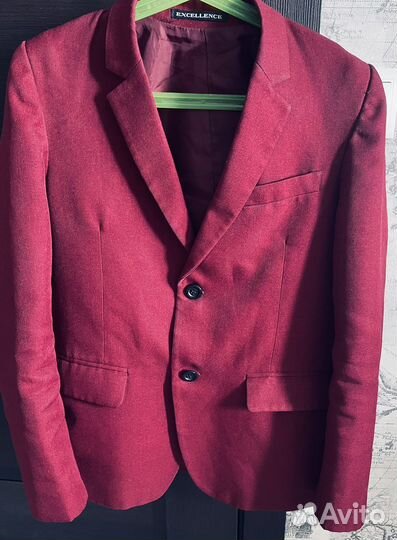 Пиджак бордовый для мальчика+ жилет бордовый