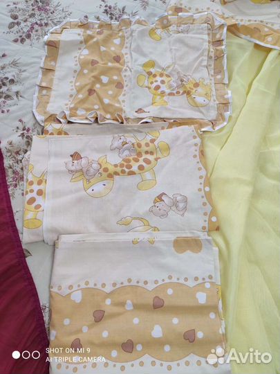 Бортики, балдахин, кпб детские, состояние нового