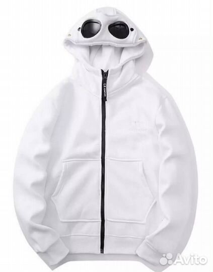 Zip Hoodie C.P Company black, white (Арт.56958)