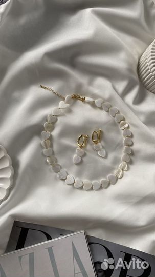 Ожерелье чокер комплект украшений серьги