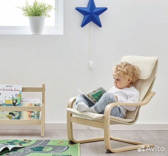 Кресло детское икеа поэнг