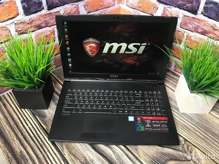 Игровой ноутбук msi, i7, GTX 1050