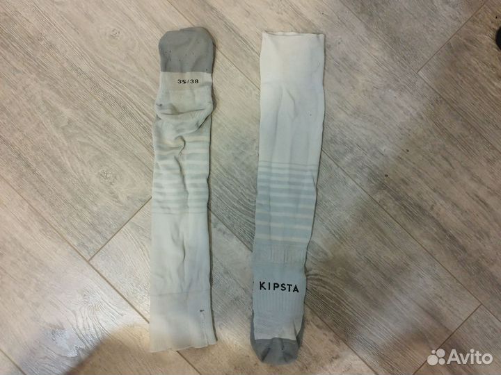 Гетры футбольные белые kipsta