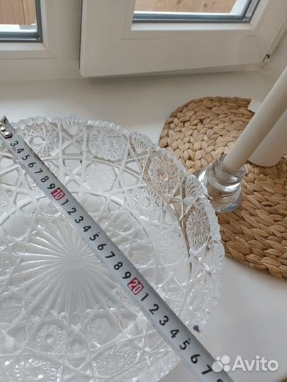 Ваза для фруктов хрусталь