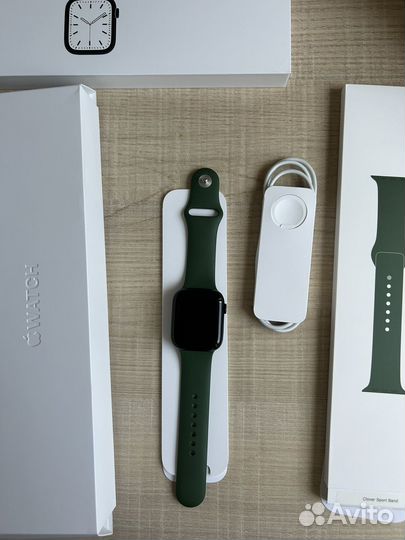 Часы Apple watch 7 45 mm green