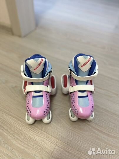 Ролики с двумя рядами колес раздвижные