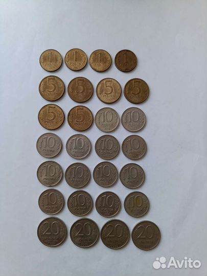 Монеты 1992, 1993, 1999-2015
