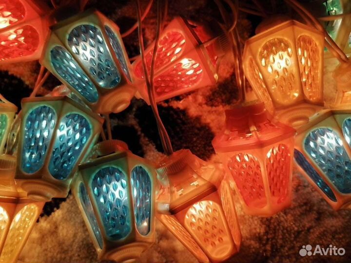 Елочная гирлянда (электрогирлянда) Фонарик, СССР