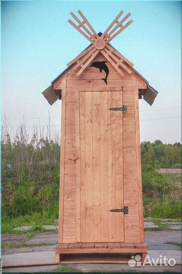 Уличный туалет деревянный Ш323