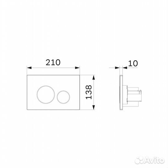 I049031 Pro L, клавиша для инсталляции пневматиче