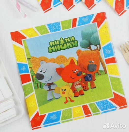 Салфетки бумажные для сервировки детского стола