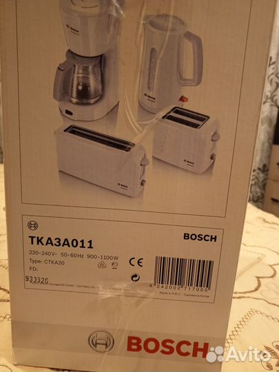 Кофеварка капельная bosch