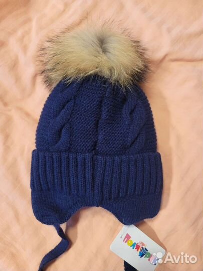 Шапка для девочки зимняя 50-52